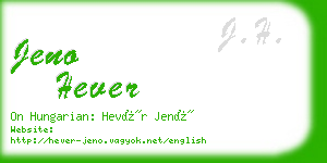 jeno hever business card